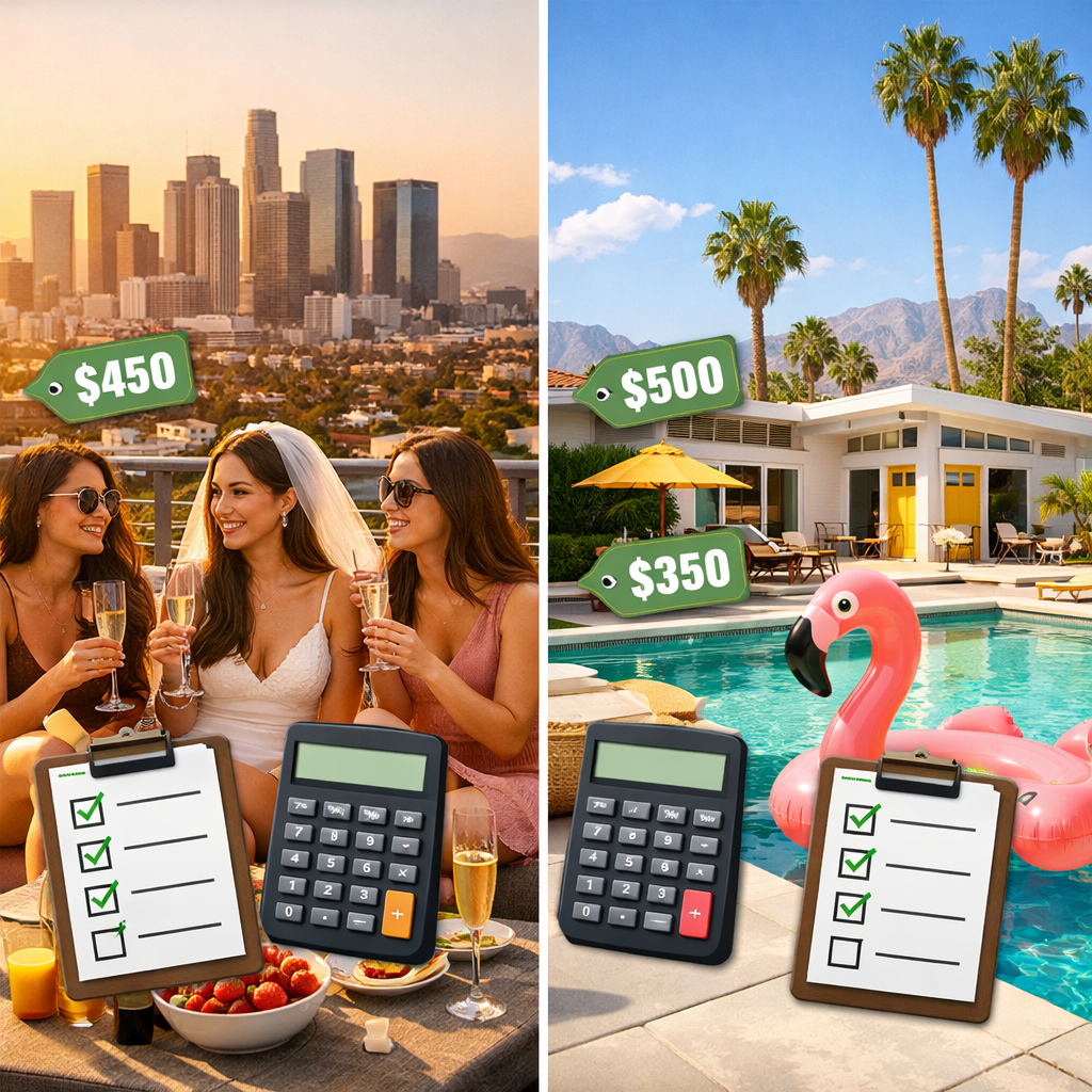 Los Angeles vs Palm Springs Bachelorette: Average Cost Breakdown 2026