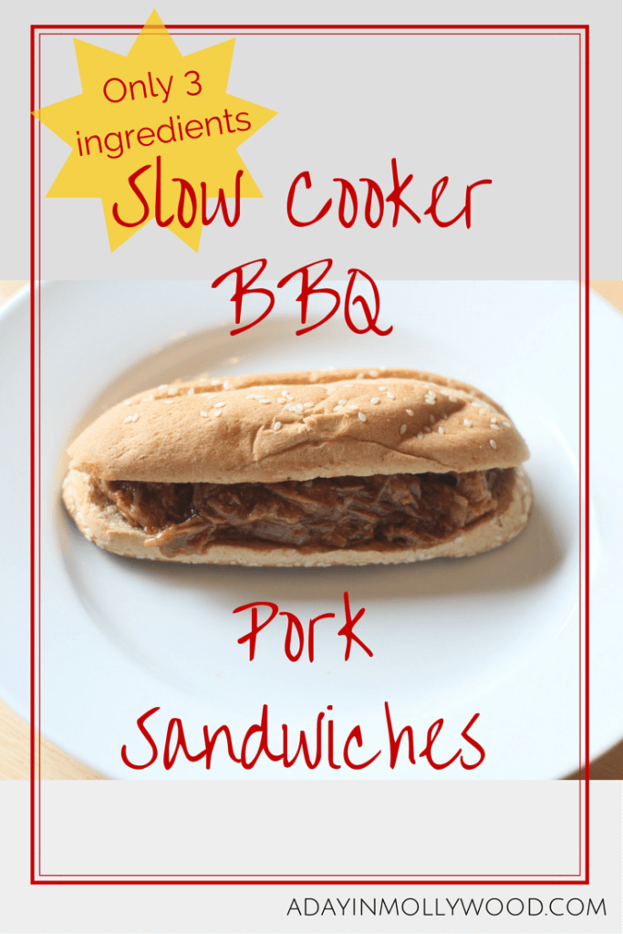 This three ingredient recipe for Slow Cooker BBQ pork sandwiches ...
